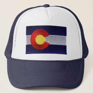 Bestickte Colorado-Flaggen-Mütze Truckerkappe