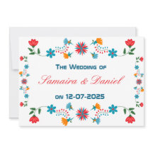 bestickte farbenfrohe Blumenzange