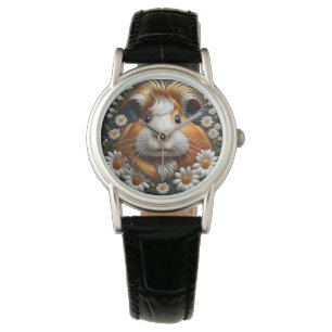 bestickte Guinea Schwein mit Milchprodukten Armbanduhr