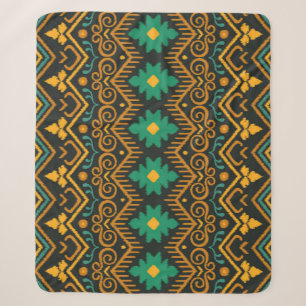 bestickte Ikat-Fabric Ethnic Design Sherpadecke