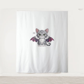 bestickte Katzenfledermaus Klassischer T - Shirt Wandteppich