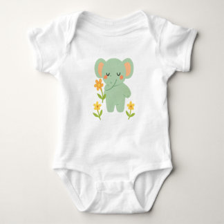 bestickte Kleintiere Baby Strampler