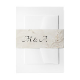 bestickte Lace Wedding Einladung Bauchband Einladungsbanderole