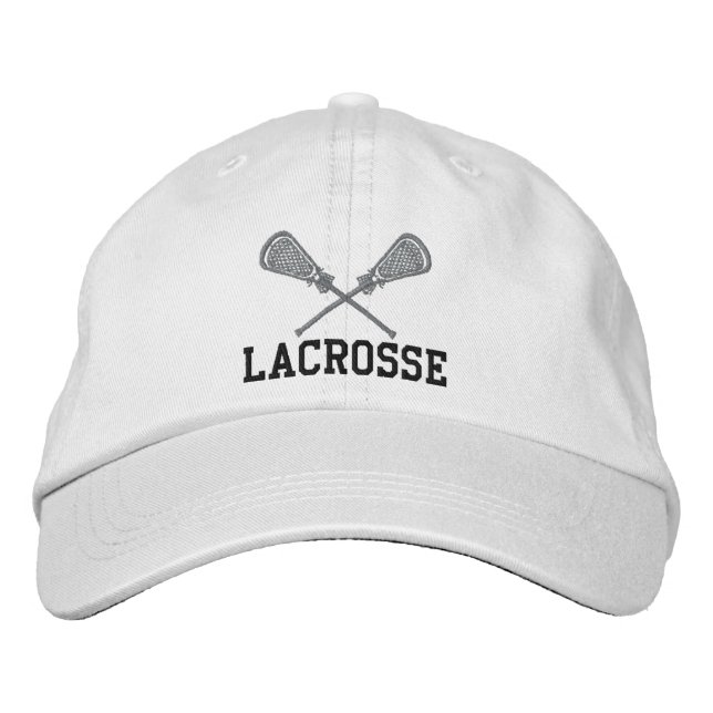 bestickte Lacrosse Cap Baseballkappe (Vorderseite)
