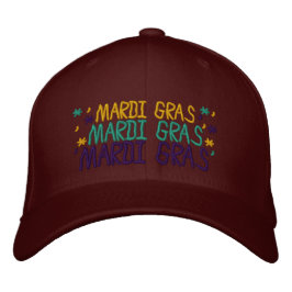 bestickte Mardi Gras Cap 2015 Bestickte Kappe