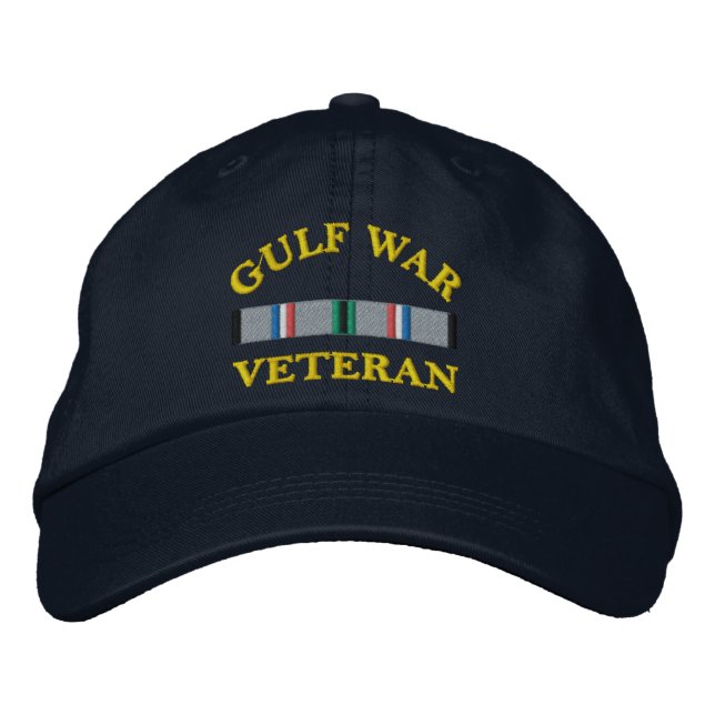 Bestickte Mütze Golfkriegsveteran Baseballkappe (Vorderseite)