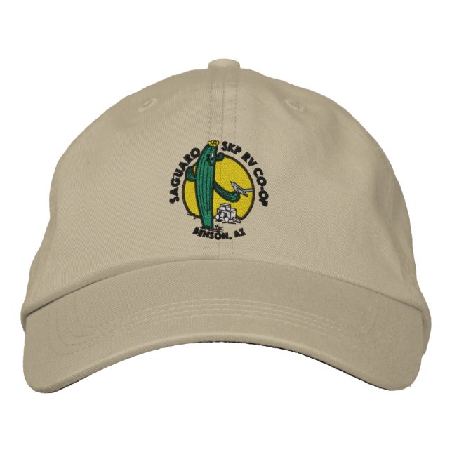 Bestickte Mütze - Khaki Baseballkappe (Vorderseite)