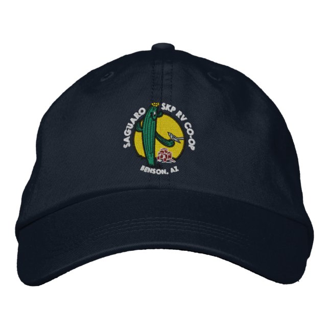 Bestickte Mütze - Marineblau Baseballkappe (Vorderseite)
