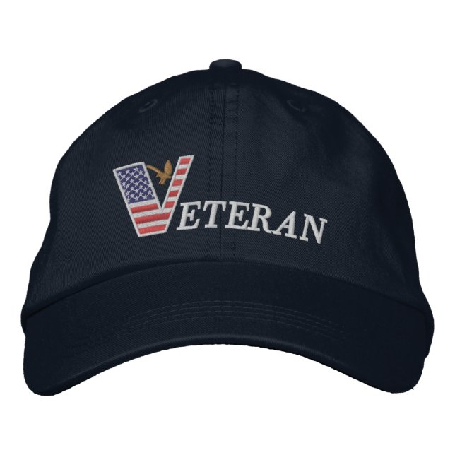 Bestickte Mütze Veteran Baseballkappe (Vorderseite)