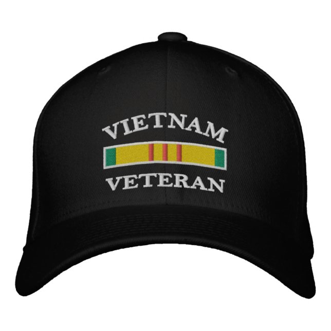 Bestickte Vietnam-Veteranen-Mütze Baseballkappe (Vorderseite)