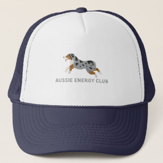 Bestickte Vintage-Mütze - Australian Shepherd Truckerkappe