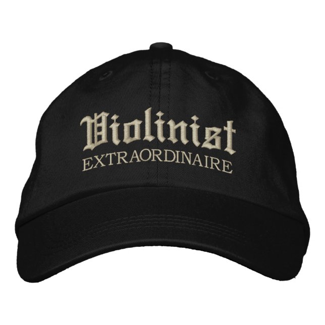 Bestickte Violinistin Extraordinaire Music Cap Bestickte Kappe (Vorderseite)