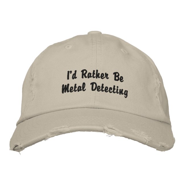 bestickter Metalldetektor Bestickte Baseballkappe (Vorderseite)