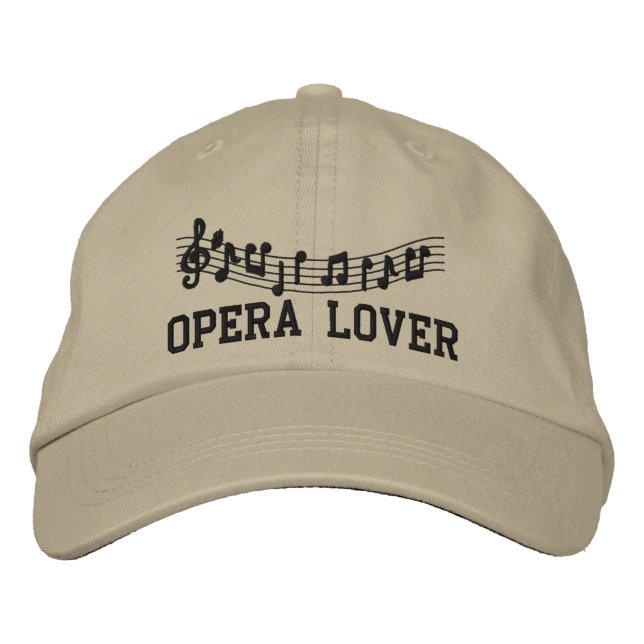 bestickter Opera Lover Hat Bestickte Baseballkappe (Vorderseite)