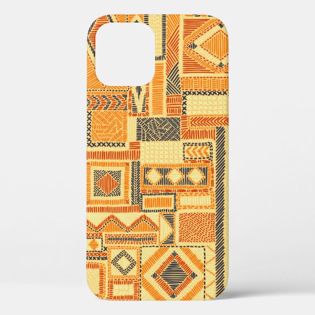 Besticktes Bohemian-Patchwork-Nahtloses Muster Case-Mate iPhone Hülle (Rückseite)