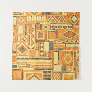Besticktes Bohemian-Patchwork-Nahtloses Muster Wandteppich