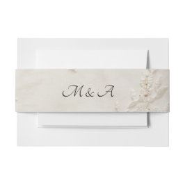 besticktes Hochzeitsband Einladungsbanderole