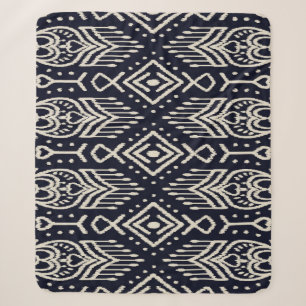 Besticktes Ikat-Gewebe: Ethnisches Eleganz. Sherpadecke