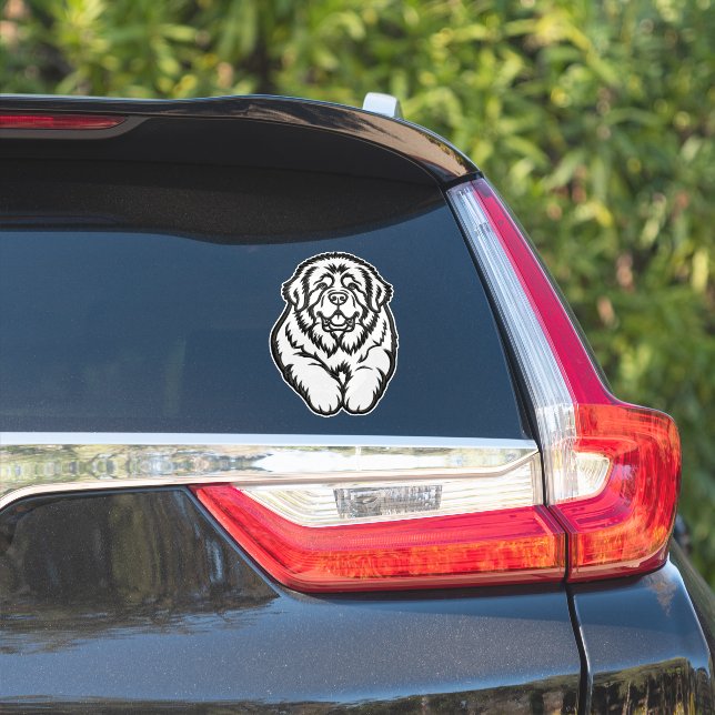 Besticktes Neufundländer-Emblem Aufkleber (Auto Seite)
