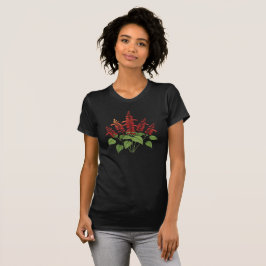 Besticktes Scharlachrotes Salbei-Botanik-T-Shirt T-Shirt