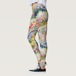 Besticktes Tal im Frühjahr Leggings - Niedlich