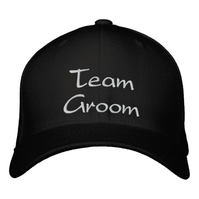 besticktes Team Groom Wedding Cap Bestickte Baseballkappe (Vorderseite)