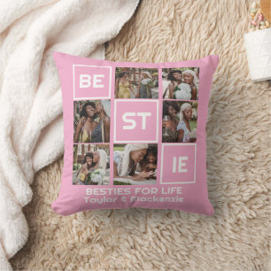 Bestie Best Friends 7 Fotos und Personalisierter T Kissen