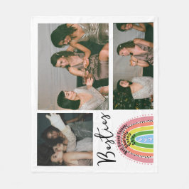 Bestie Best Friends Forever Rainbow Foto Collage Fleecedecke