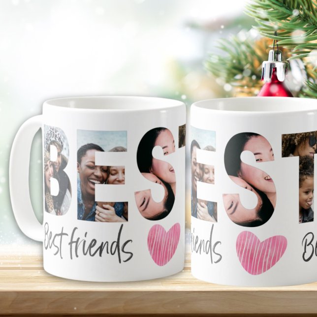 Bestie BESTE FREUNDIN Multi-Foto mit niedlicher He Kaffeetasse (Von Creator hochgeladen)