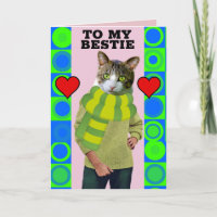 BESTIE BESTE FREUNDIN RETRO VALENTINE'S DAY CAT GR