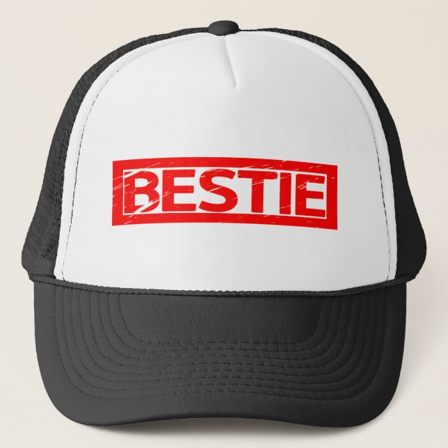 Bestie Briefmarke Truckerkappe (Vorderseite)