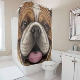 Bestie Bulldog Duschvorhang