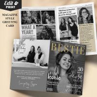Bestie Custom Birthday Magazine Grußkarte
