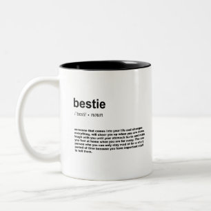 Bestie-Definition Zweifarbige Tasse