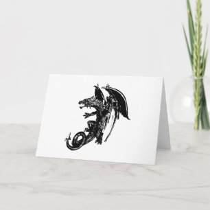 Bestie des Nacht-Drachen Anpassbarer Drache Karte