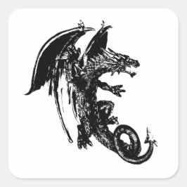 Bestie des Nachtdrachen Quadratischer Aufkleber