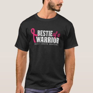 Bestie eines Kriegers mit rosa Ribbon Brustkrebs T-Shirt