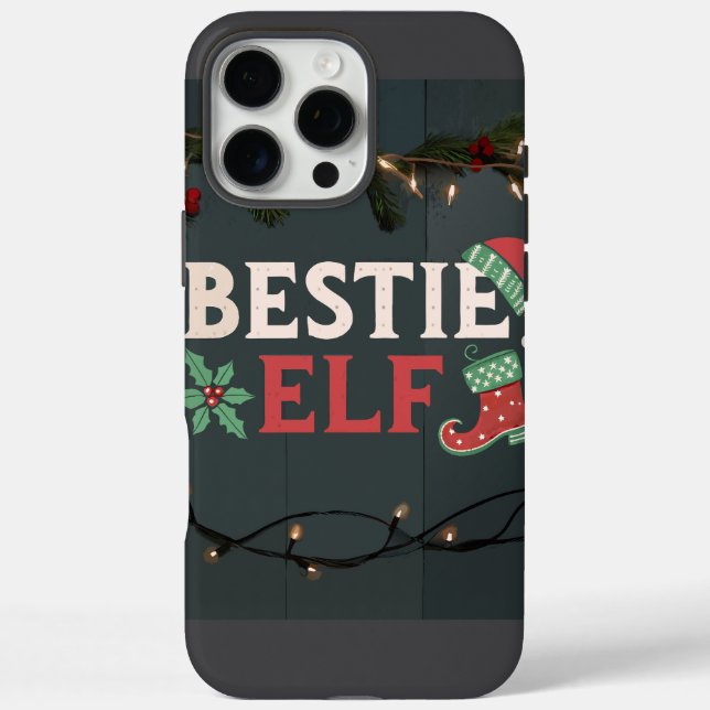 BESTIE ELF Weihnachtsthema Case-Mate iPhone Hülle (Rückseite)