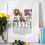 Bestie Foto Collage Dinge, die wir Liebe über Sie  Poster<br><div class="desc">Kompilieren Sie eine Liste von Dingen,  die Sie über Ihre Bestie Liebe,  fügen Sie einige Lieblingsfotos und Sie haben ein Galentiner-Tag Geschenk wird sie Schatz! Ideal zum Geburtstag und zu Weihnachten,  zu interessant</div>