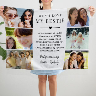 Bestie-Foto-Collage Fleecedecke