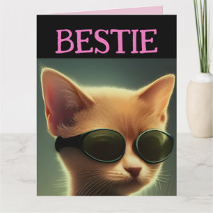 BESTIE FREUND CAT GEBURTSTAGSKARTE KARTE