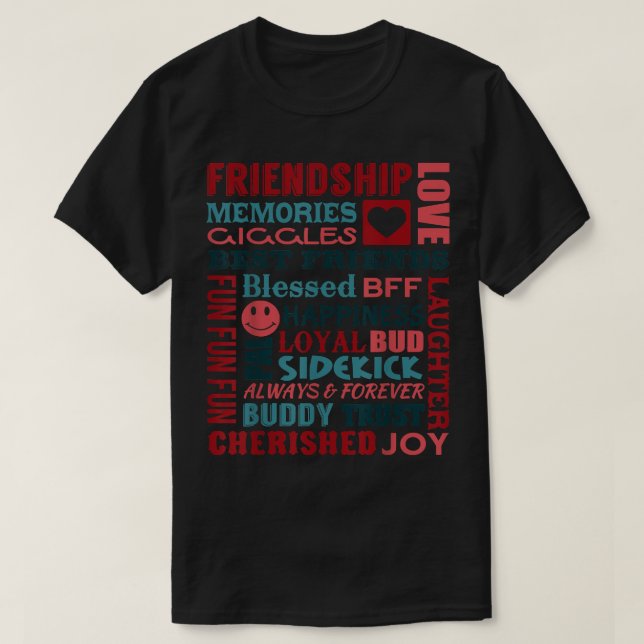 Bestie Friendship Collage Best Friends BESTE FREUN T-Shirt (Design vorne)