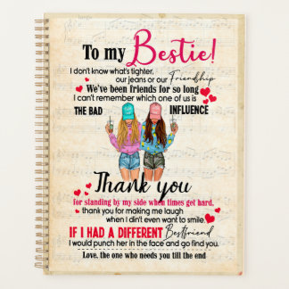 Bestie Geschenke | Brief an meine Bestie Vielen Da Planer