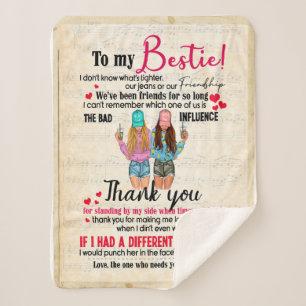 Bestie Geschenke   Brief an meine Bestie Vielen Da Sherpadecke