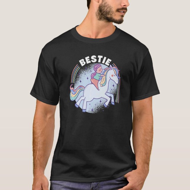 Bestie Graphic Horse Lover Equestrian Rider Horses T-Shirt (Vorderseite)