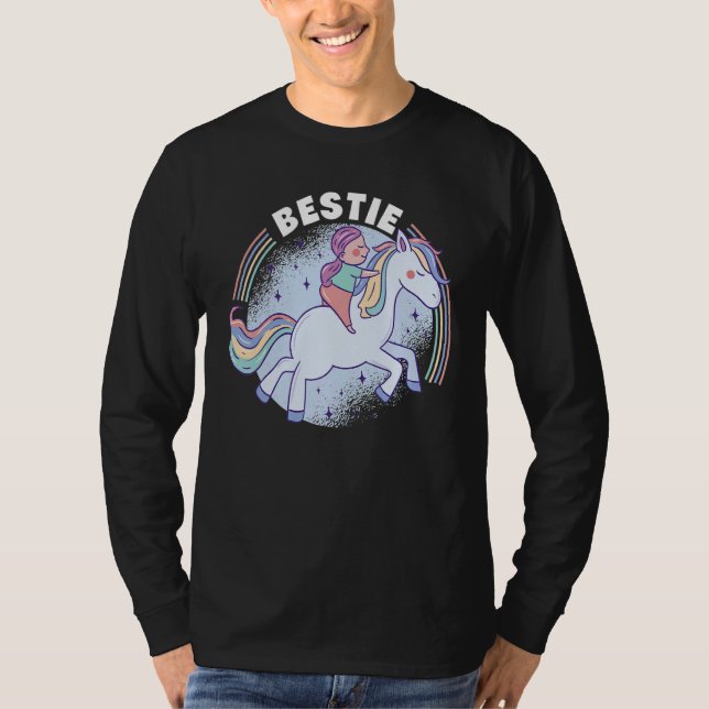 Bestie Graphic Horse Lover Equestrian Rider Horses T-Shirt (Vorderseite)