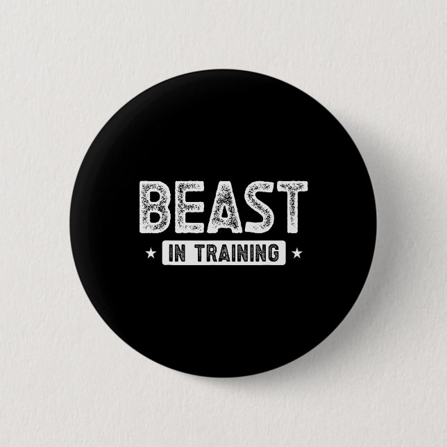 Bestie in der Bodybuilding Button (Vorderseite)