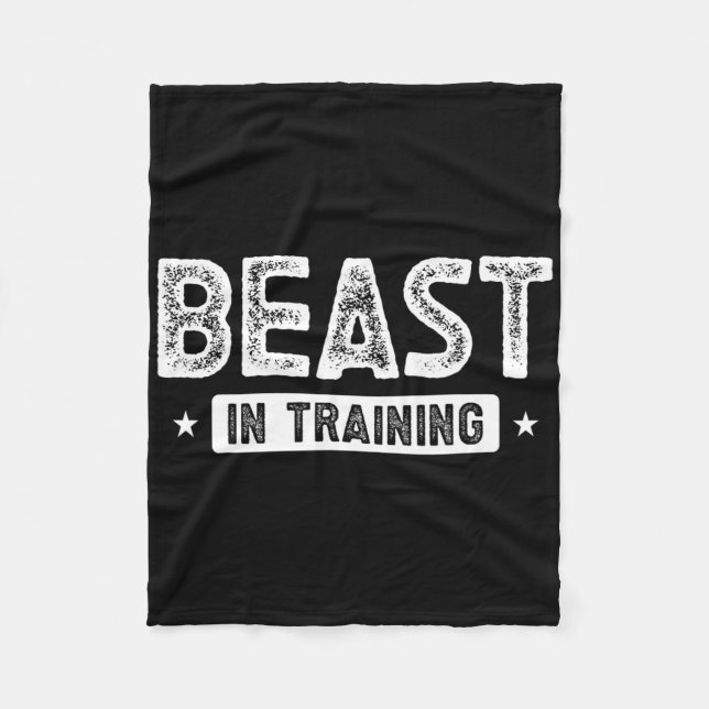 Bestie in der Bodybuilding Fleecedecke (Vorderseite)