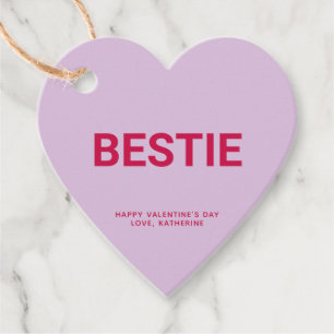 Bestie lila Herzspass niedlicher Valentinstag Geschenkanhänger