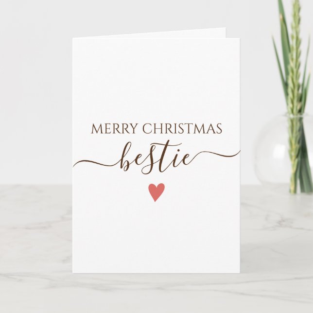 Bestie Merry Chirstmas Card Karte (Vorderseite)